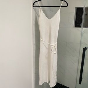 White Ribbed J.O.A. Los Angeles Dress